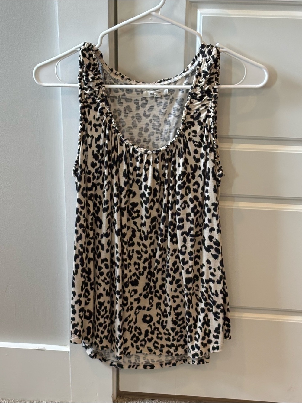 Maurices Leopard Print Tank Top - Black on Cream